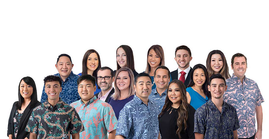 group photo of hawaii team
